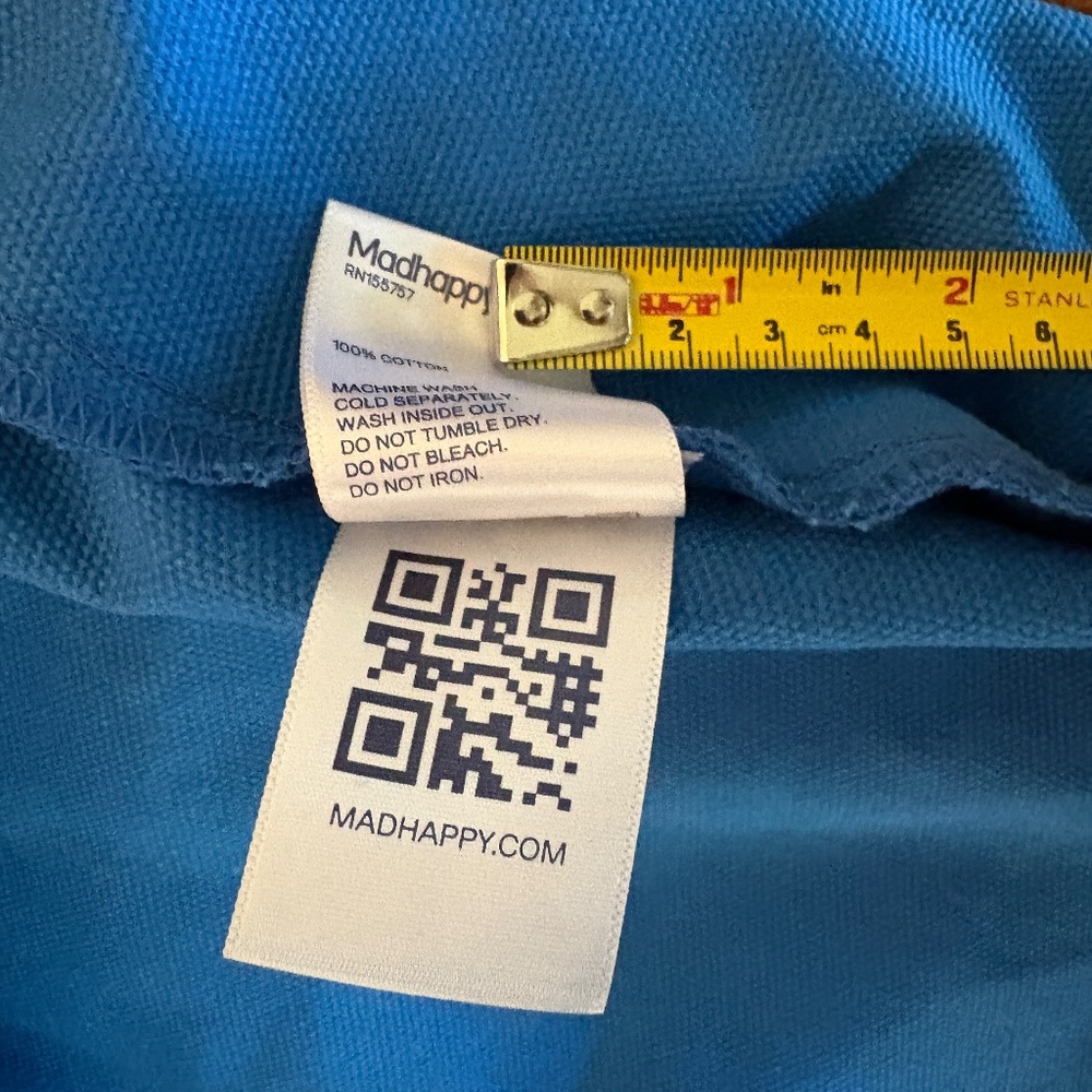 NWT Madhappy Pantry Large Blue Tote Bag 100% Cotton - Picture 10 of 10